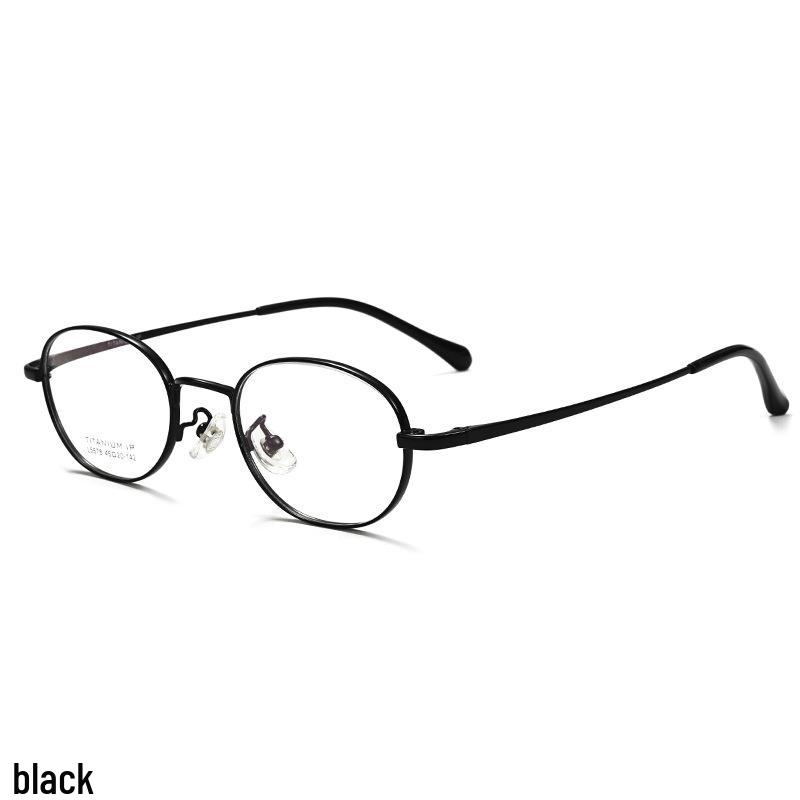 Retro Artistic Titanium Small Frame Glasses - Thick, Fashionable, Fresh & Sweet Style