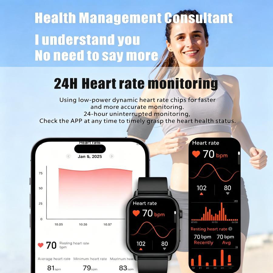 LUCKY START 2026 For Android IOS GPS Smart Watch Women 2.01" HD Screen Heart Rate Bluetooth Call Compass IP68 Waterproof Men Smartwatch