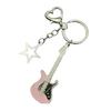 Fashion Star Guitar Keychain Decorations Simple Car Keyring Hanging Ornament