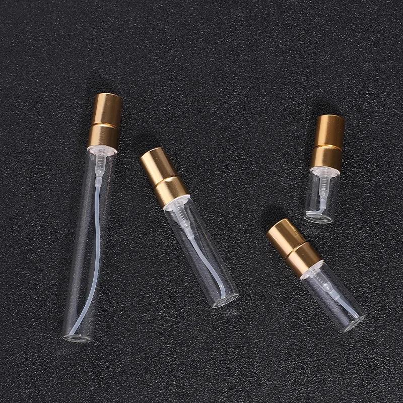 2ml 3ml 5ml 10ml Clear Portable Mini Perfume Refill Glass Atomizing Bottle Spray Empty Cosmetics Bottle Sample Test Tube Vials