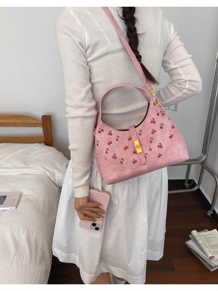 Women's Large-Capacity Color-Block Tote Bag with Cute Print
