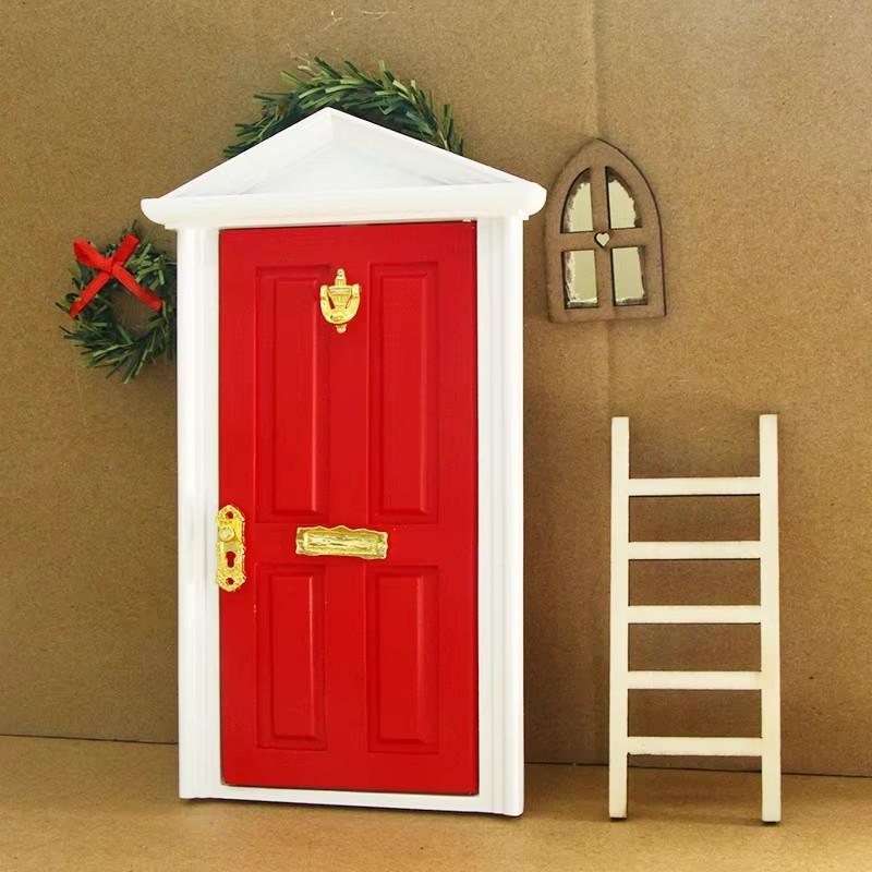 4Pcs Metal Door Knocker Set Dollhouse Hardware Miniature Accessories