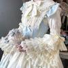 Bluse Dolci Lolita Eleganti Vittoriane Camicia Giapponese da Donna con Pizzo, Volant, Fiocco e Maniche a Svasatura Top Gotico Vintage Y2k con Colletto Peter Pan