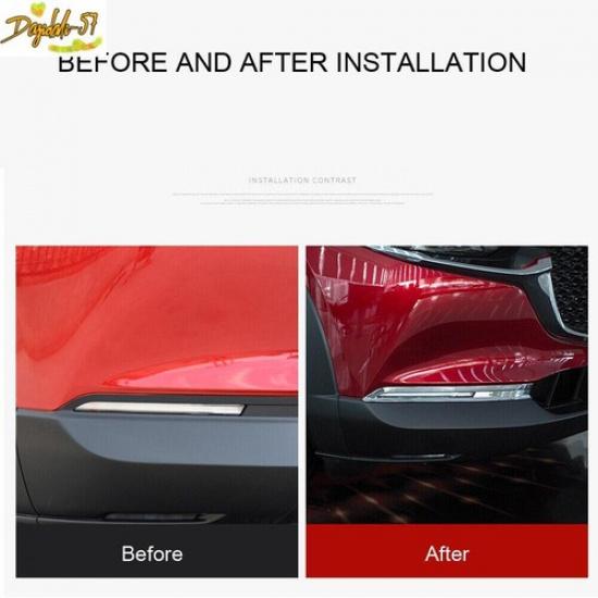 Chrome Front Fog Light Lamp Cover Trim Accessories  For Mazda CX-30 -