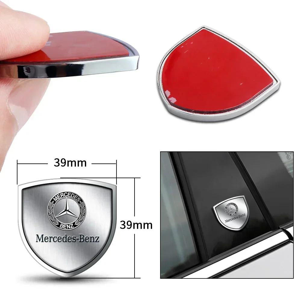 Jbfd2 2pcs Is Suitable for Mercedes-Benz AMG Badge W204 W213 W212 W205 W211 W176 C300 3D Stereo Metal Window Logo Decorative Sticker.