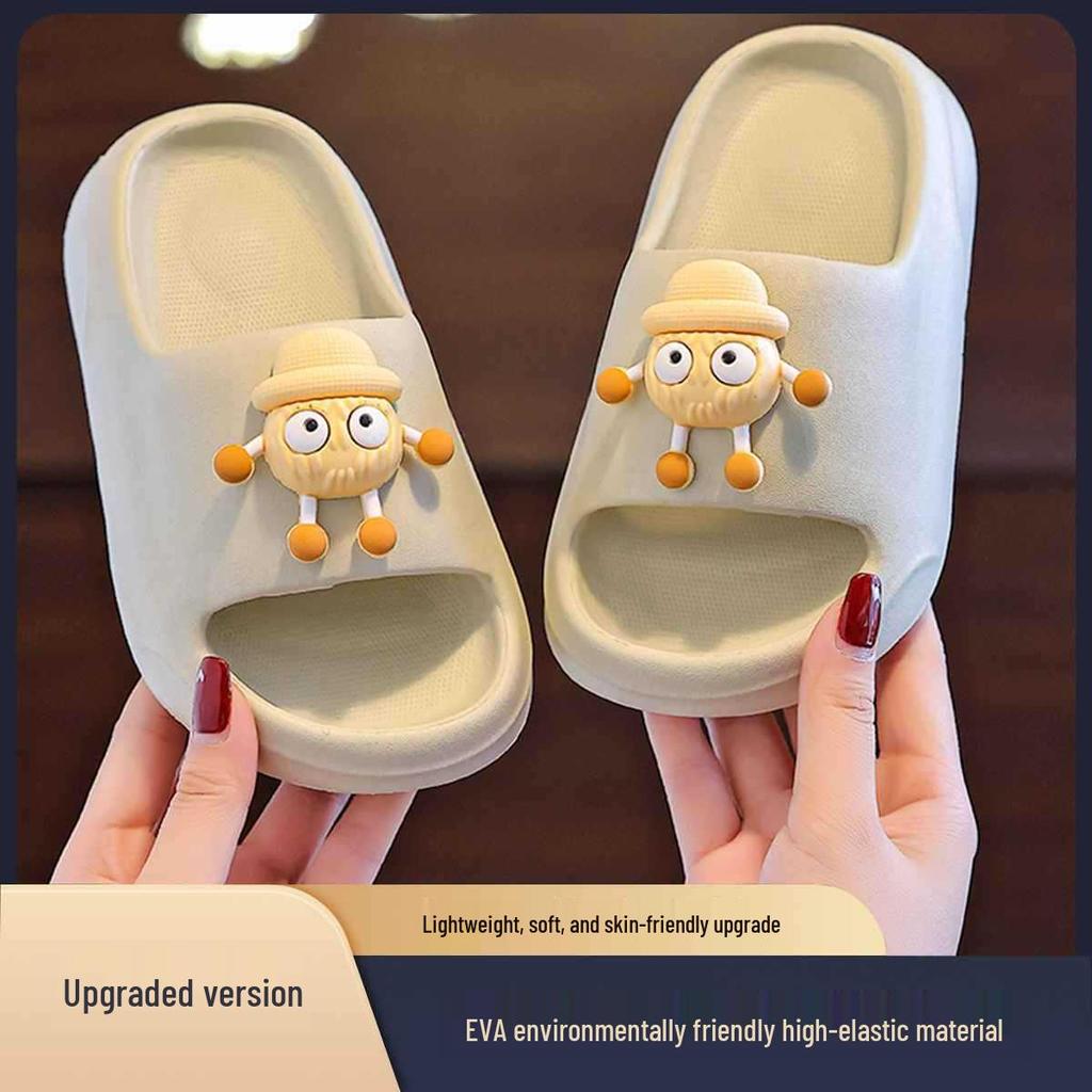 Kids Non-Slip Odorless EVA Slippers for Home Use - Squishy Feel Indoor Footwear for Men and Women