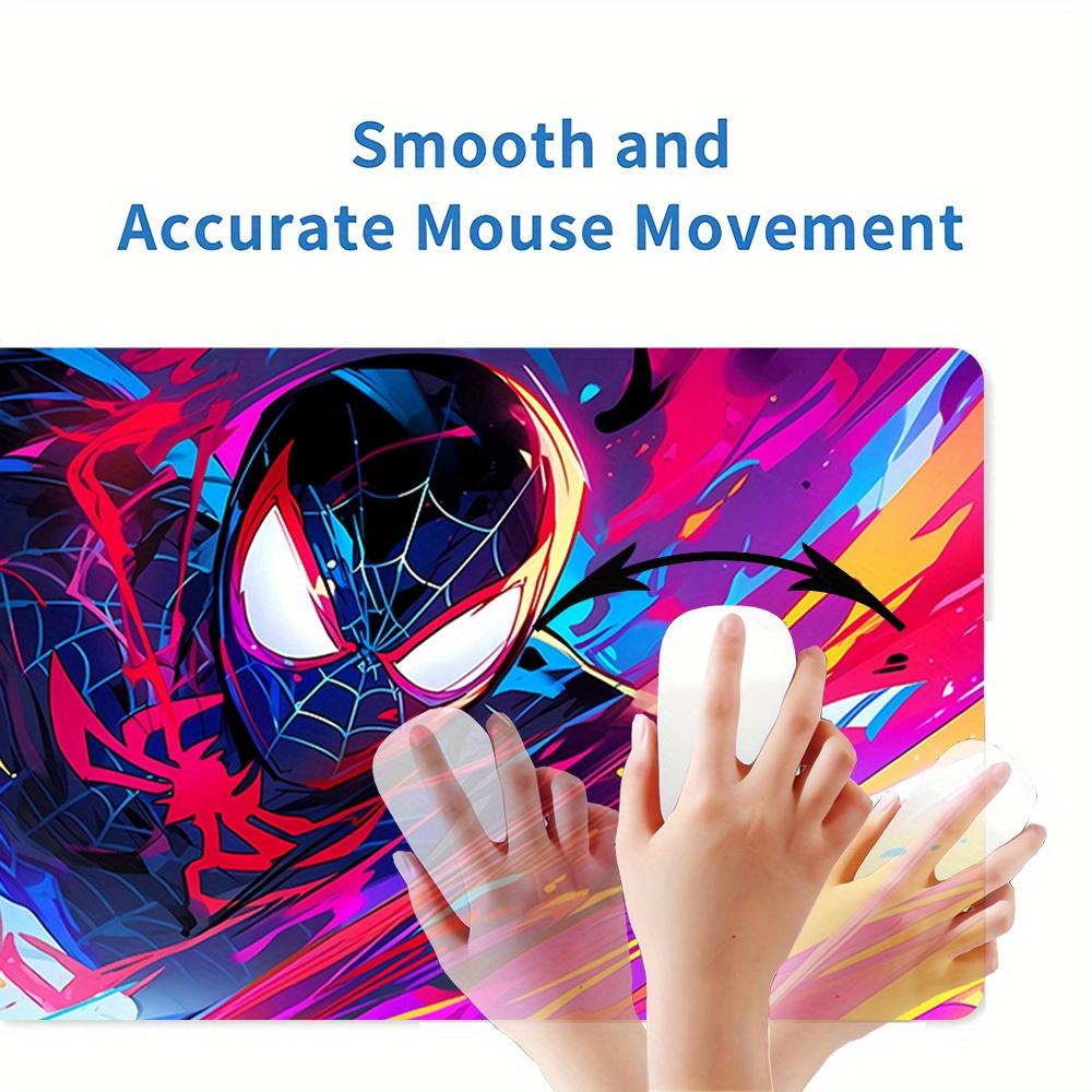 Large Multi-Size Non-Slip Rubber Base Spiderman, hero, colorful oil painting Mouse Pad, Stitched Edges Keyboard Desk Mat for School, Office,