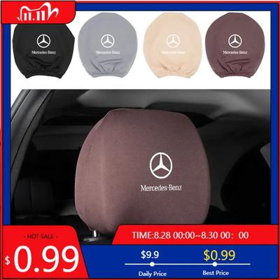 Autositz Kopfstützenbezug Schmutzabweisend Elastisch Innenraum Sitzbezug Für Mercedes Benz C180 C300 W124 W176 W177 GLC CLE CLA AMG