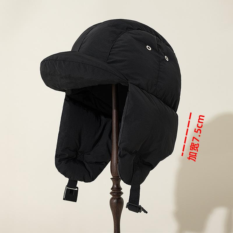 Lightweight and super thick down cotton Lei Feng hat men's warm ear protection hat women's autumn and winter cycling anti-wind and cold helmet liner