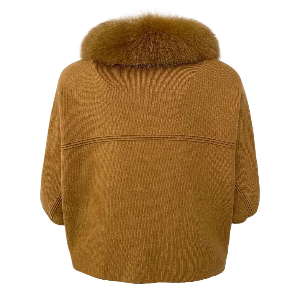 OFTBUY 2024 Herbst Winter Echt Fuchs Waschbär Pelz Kragen Mantel Gestrickte Pullover Frauen Kurzarm Jacke Dicke Warme