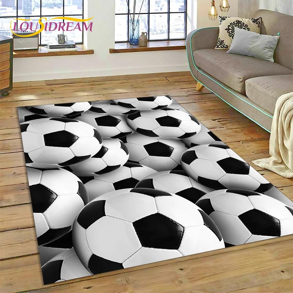 Soccer Football Field Rug Carpet for Living Room Bedroom Home Decor,Floor Mat Non-slip Decoration for Sofa Kitchen Doormat Gifts