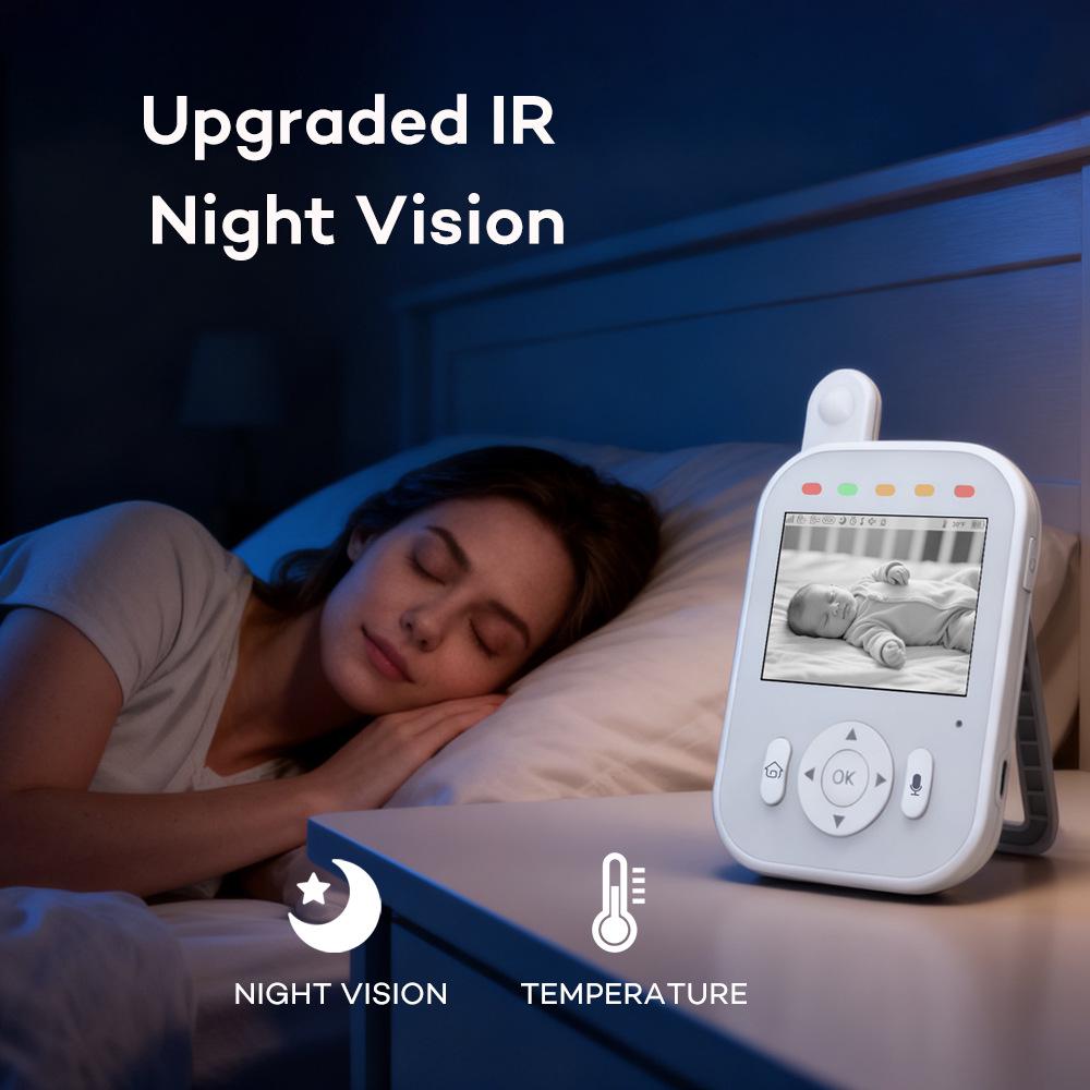 2.8-inch HD Baby Monitor with Video Intercom and Home Surveillance Camera