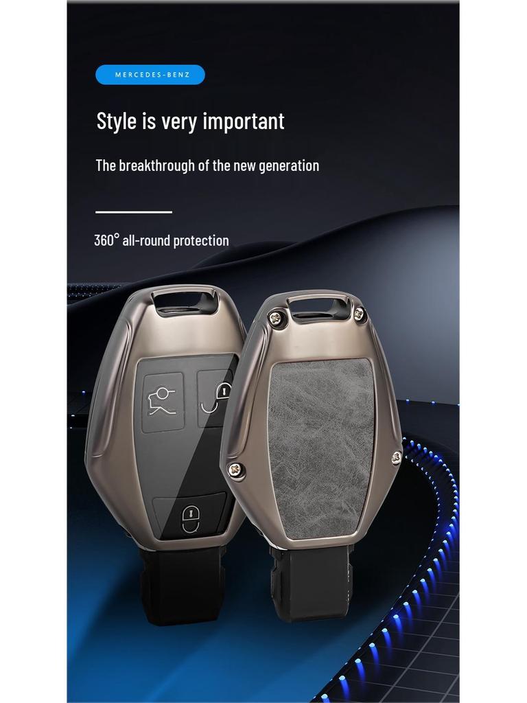 Mercedes-Benz Key Case for GLA200, GLC260L, C-Class, GLS, CLA200 - Full Coverage Shell