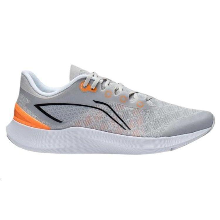 Li Ning Comfortable Breathable Shock Absorbing Lightweight Low Top Casual Running Shoes Men Sneakers White ARBT003-3