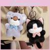 Charming Plush Animal Keychain Doll Featuring Cat Dog Koala Design For Girls