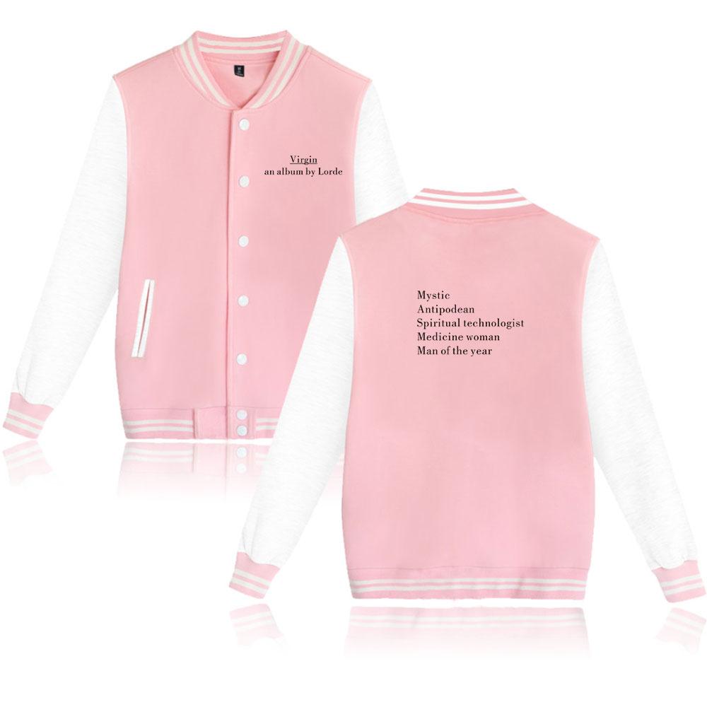 Fashion Lorde Letters Printed Jacket Women Men Oversized Baseball Coat Jacket Streetwear Spring Autumn Outwear