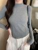 Women's High-Neck Brushed Base Layer Shirt – Slim Fit, Warm Long Sleeve, Inner Wear, Autumn/Winter Collection.