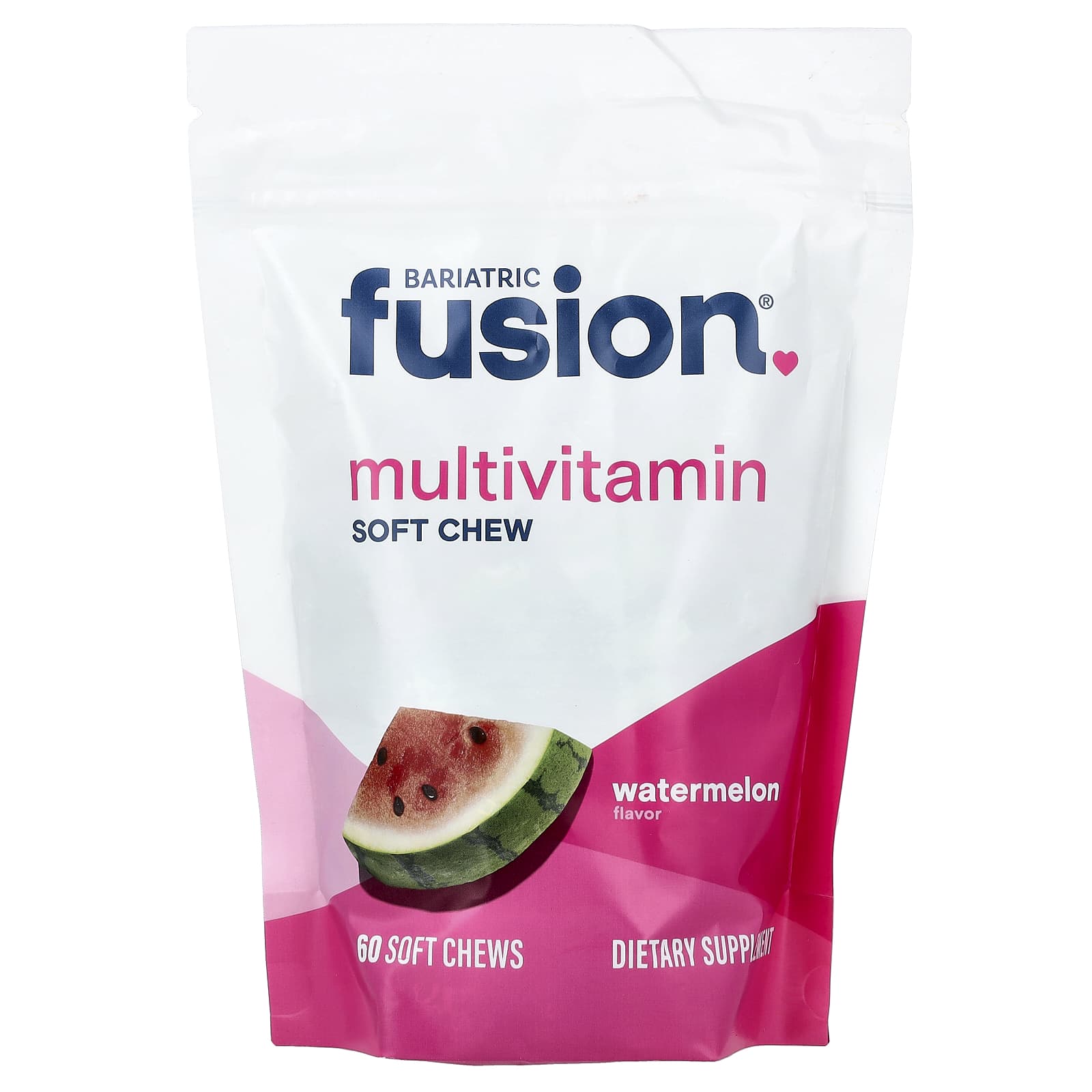 

Bariatric Fusion, Мультивітамінні м які жувальні цукерки, Смак кавуна, 60 м яких жувальних цукерок