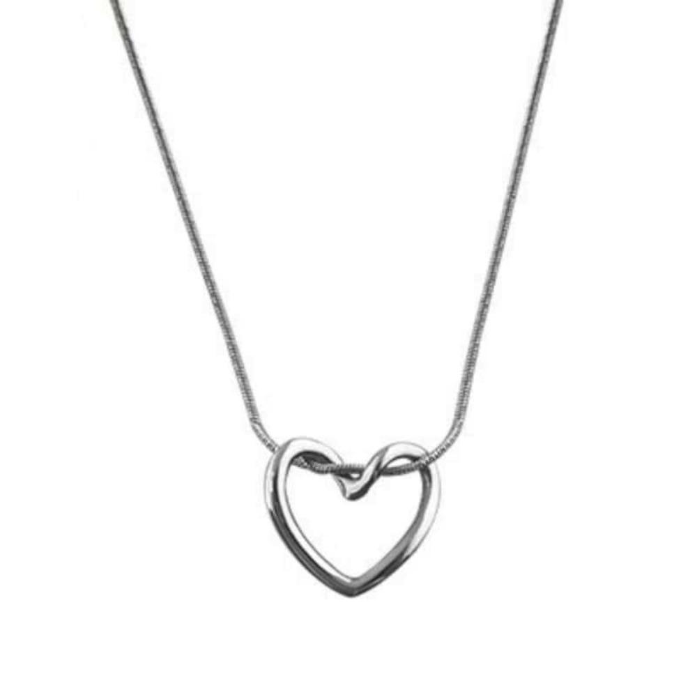 

Minimalist Fashion Stainless Steel Hollowed-out Heart-shaped Pendant Necklace for Woman Girls Collarbone Chain Jewelry Colorfast