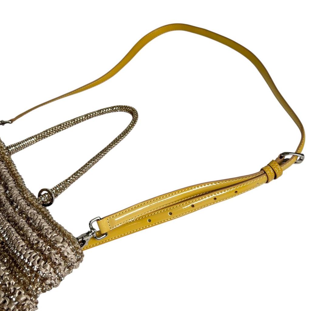 Anteprima Wire Bag Tote Bag Wire Gold X Beige Women Used