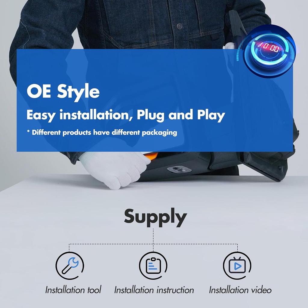 Compatible With Dodge Ram 1500 2500 Driver Side Mirror Glass, 2013 2014 2015 2016 2017 2018 - Left Side Replacement Tow Mirrors, Power Heated,