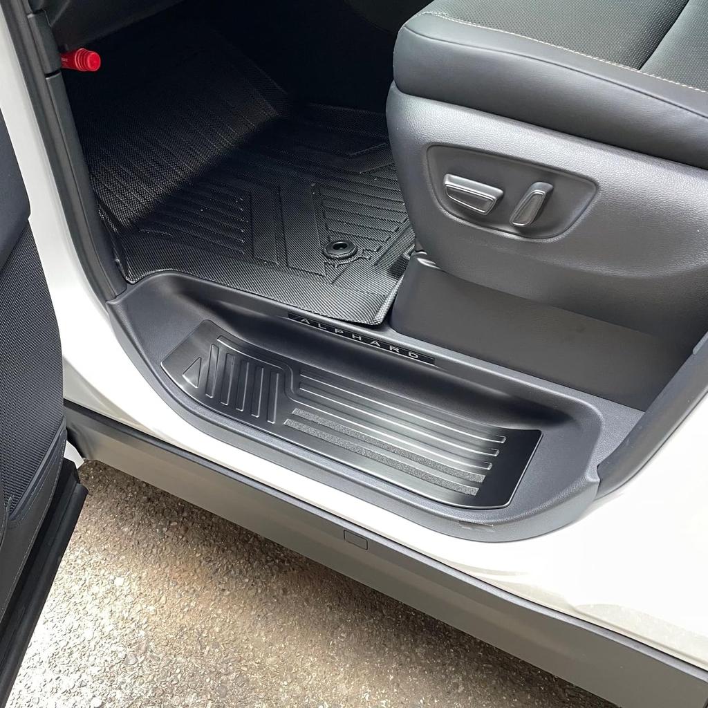 CGP Side Scuff Plates (4-Piece Set) for 40 Series Alphard and Vellfire, Black, Stainless Steel (HN09-T13822BK)