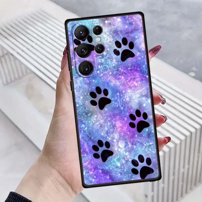 

Creative Cat Claw Design For Samsung Galaxy S26 S25 S24 S23 S22 S21 S20 Ultra Plus FE 5G Black Soft TPU Phone Case Galaxy S24 FE