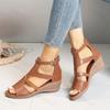 Fashion 2024 New Summer Women's Sandals Fashion Buckle Shoes Open Toe Wedge Casual Platform Shoes Women Plus Size 43 Sandals Women