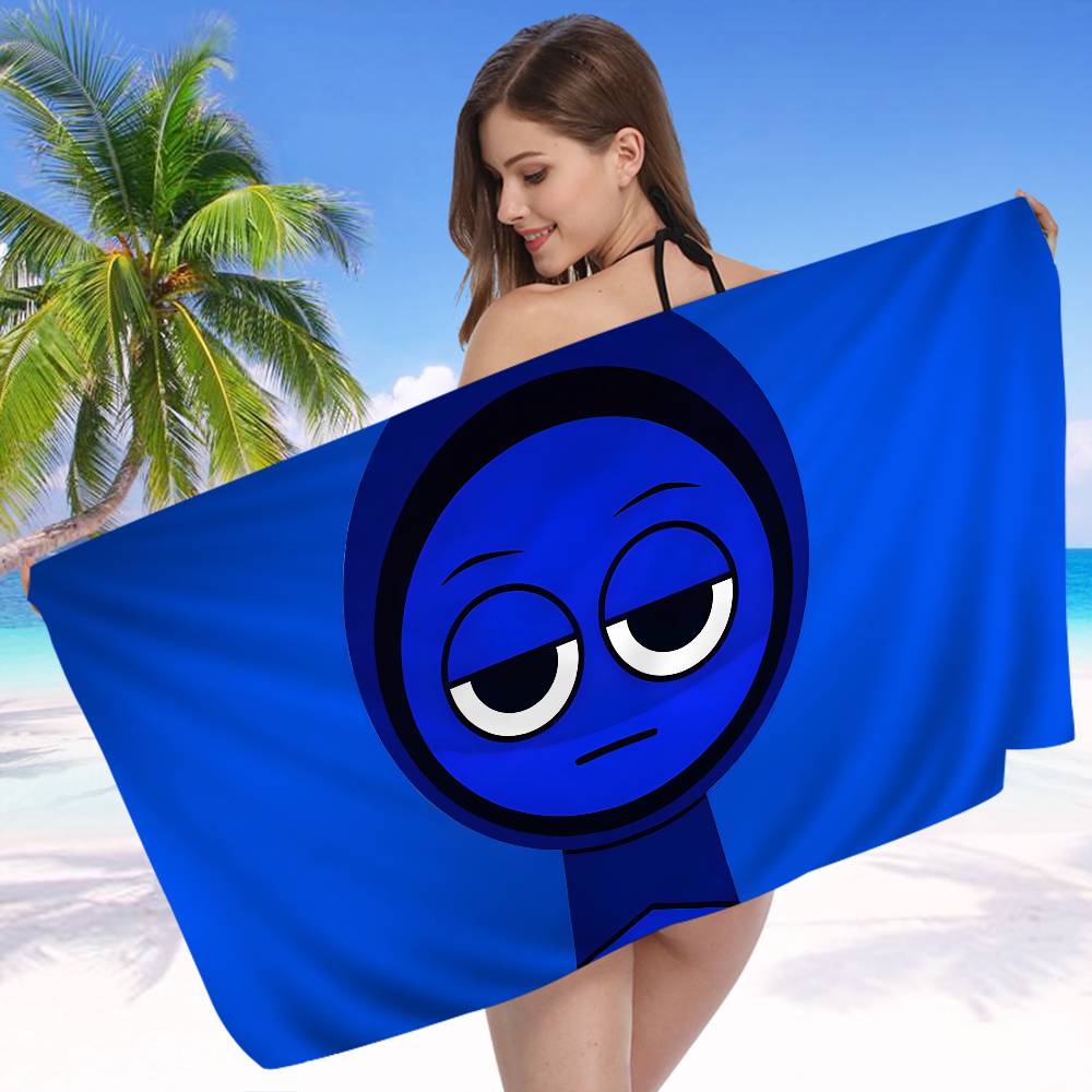 I-Incredibox S-Sprunki Anime Prosop de Plajă pentru Înot Moale Absorbant Lavetă Cadouri pentru Copii pentru Copii Călătorie Camping Sală de Sport