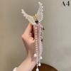 Exquisite  Butterfly Tassel Hair Claw Korean Style Pearl Hair Clip