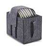 Portable Foldable Plates Storage Bag Thicken Lightweight Felt Storage Bag with Handle Dish Cup Storage Bag Kitchen