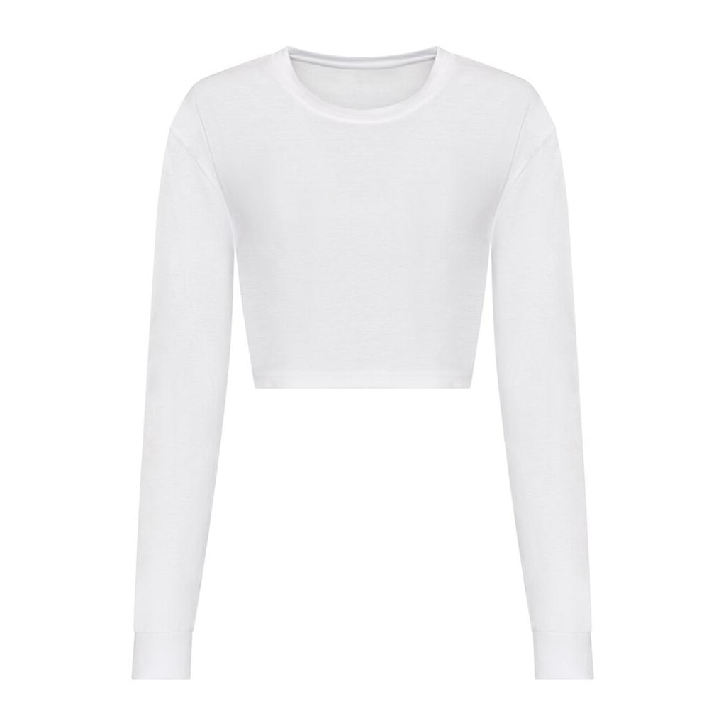 Awdis Womens/Ladies Long-Sleeved Crop T-Shirt