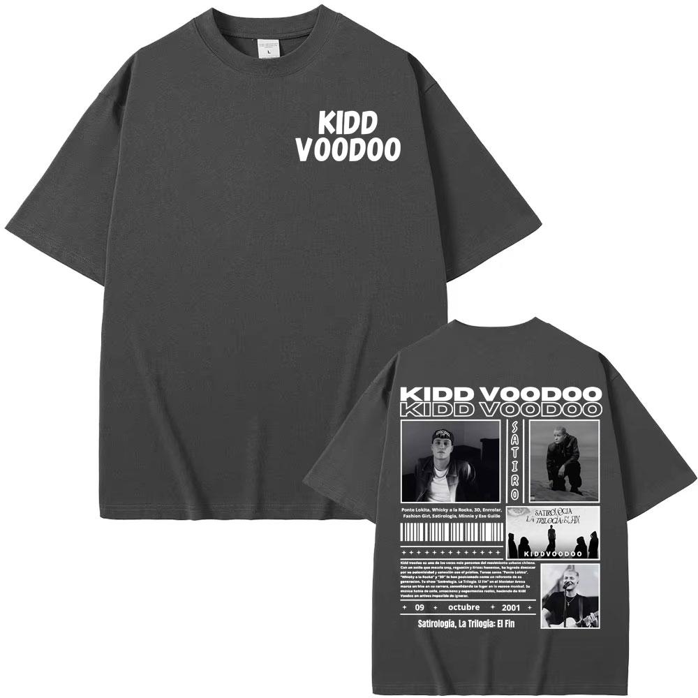 Rapper Kidd Voodoo En Chile Tour Grafik T-Shirt für Männer und Frauen, Stilvolles Hip-Hop Street Sommer Print 100% Reine Baumwolle T-Shirt