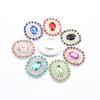 New 10 Pieces 26 * 30mm Oval Flat Bottomed Welded Crystal Color Seam Inlaid Diamond Buttons DIY Clothing Hair Accessories