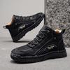 Men's High-top Leather Boots Casual Sneakers Outdoor Shoes