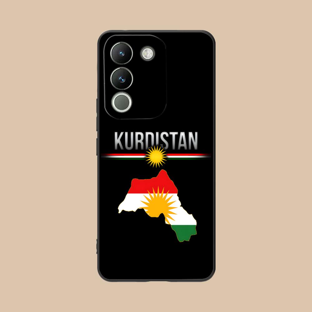 Kurdistan Flag Matte TPU Mobile Phone Case for VIVO Y77 76 75 74 73 72 58 56 55 51 50 38 36 Y19 Y18 Y03 Y01 5G Colorful Cover