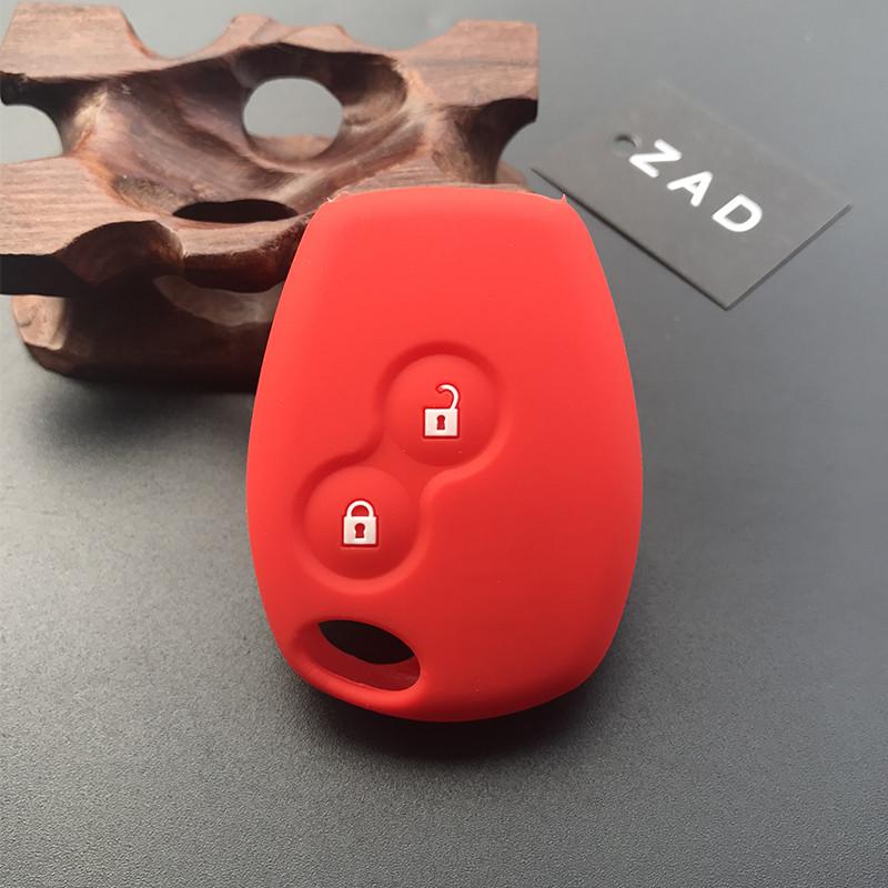 ZAD Siliconen Autosleutelhoesje Voor renault 2 knoppen Kangoo DACIA Scenic Megane Sandero Captur Twingo Modus afstandsbediening sleutelhoes