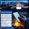 Tent Ceiling Fan Outdoor Gazebo Fan With Light And Remote Control Adjustable Speed Cooling Device For Outdoor Camping