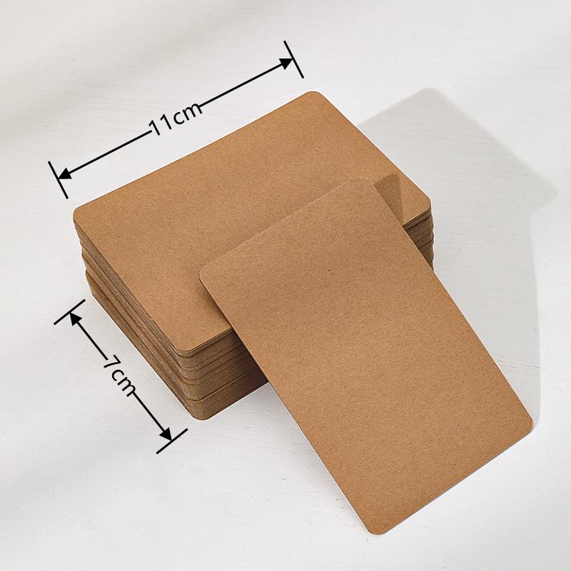 20/50/100pcs 11x7cm Thicken Blank Kraft Paper Card Retro Double Sided Word Card DIY Postcard Gift Greeting Invitation Card