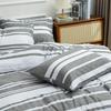 3-piece Duvet Cover Set Printed Stripes Microfiber Duvet Sets Bedding Bohemian Modern Farmhouse Style for Men and Women
