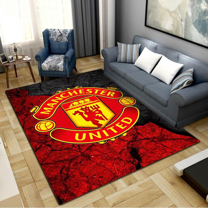 MANCHESTER UNITED Tapijt Vloerkleed voor Woonkamer Slaapkamer Huisbank Decoratie, Kinderen spelen Antislip Vloermat
