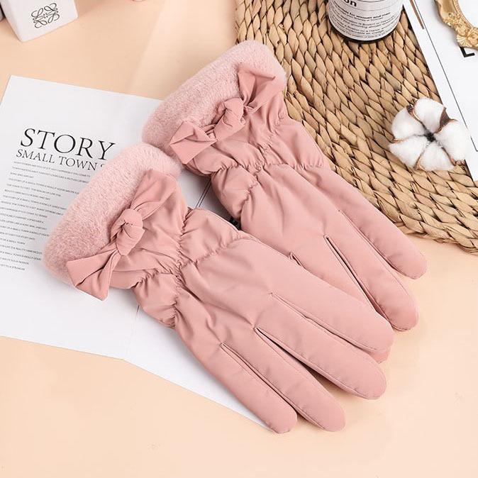Warm Gloves for Women Plus Velvet Thickened Windproof and Cold Outdoor Cycling Driving Winter Touch Screen Autumn and Winter Gloves