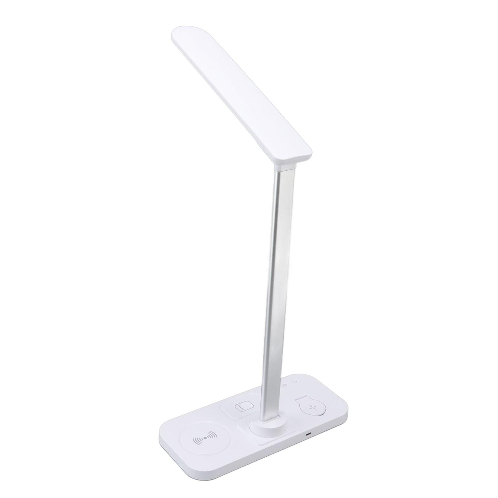 

4 в 1 Беспроводная зарядная настольная лампа 15 Вт Быстрая зарядка Плавная регулировка яркости Настольная лампа высокой яркости