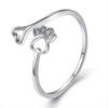 Cao Shi Cute Cat Claw Open Ring - Adorable Design for Students & Women