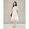 INMAN Pure Cotton French Hollow Embroidered Lace A-Line Dress