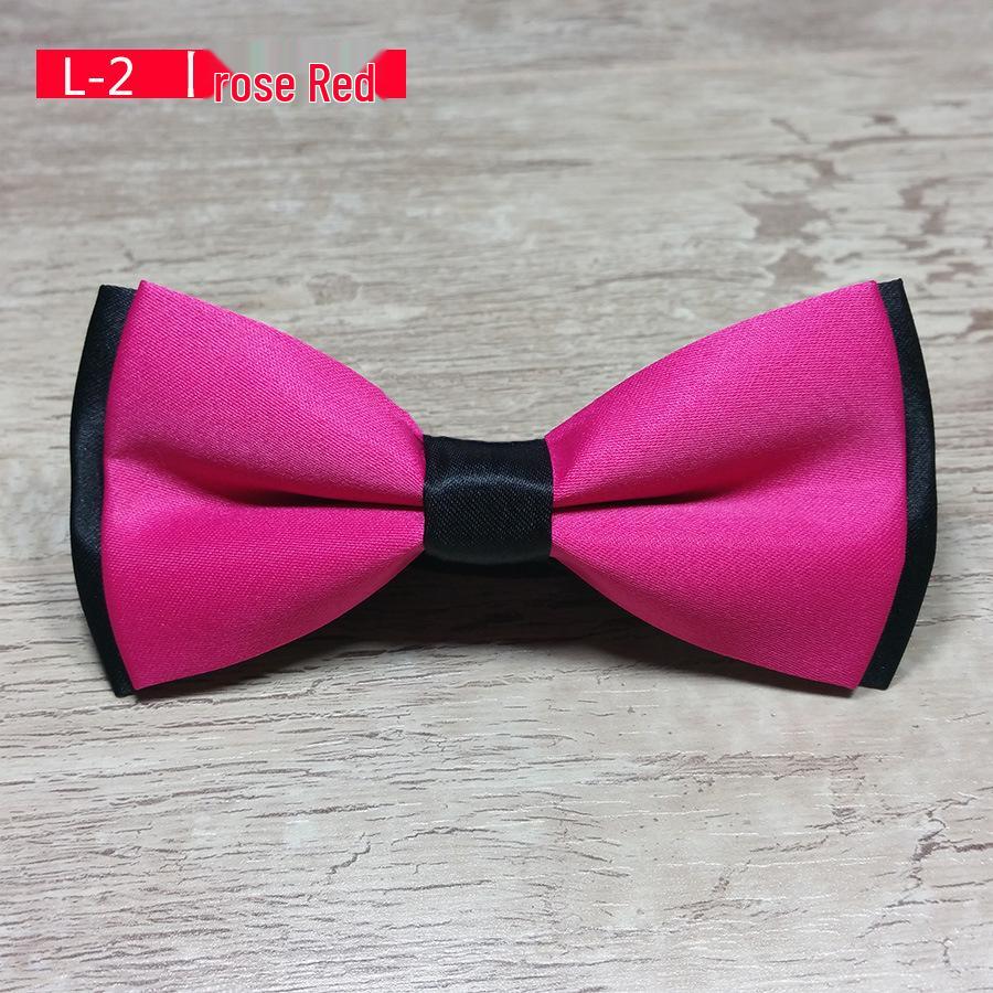 Men's Solid Two-Color Korean Style Bow Tie for Professional Wear