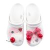 Crocs Classic Clog EVA Playful and Cute Cake Colourway 3D Cherry Clogs for Women in White and Red