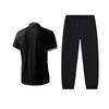 Li-Ning Plain Simple Fashion Quick-Dry Breathable Sweat-Absorbing Comfortable Versatile Polo Shirt Short Sleeve Casual Sports Set YPLV047-3+AYKT415-1