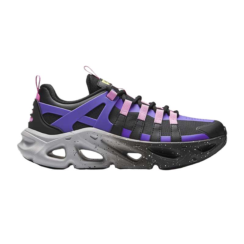 ANTA Grid Runner Guangji Black Purple Pink Grey Men 112618802-6