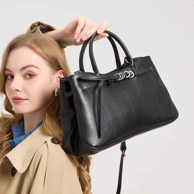 Women's High-quality Soft Cowhide Handbag Ladies Stylish Design Leather Bag Casual Commuting Large Capacity Shoulder Bags